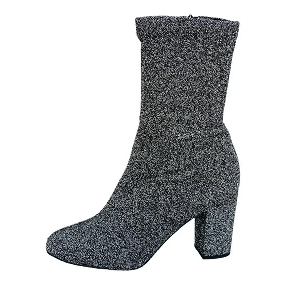 Kenneth Cole Alyssa Metallic Pewter Shimmer Womens Bootie Size 10M - Picture 2 of 9
